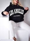 Los Angeles oversized hoodie Black