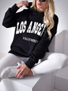 Los Angeles oversized hoodie Black