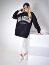 Los Angeles oversized hoodie Black