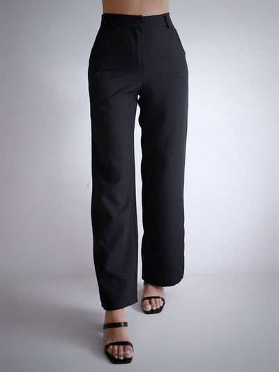 Wide leg trousers Black