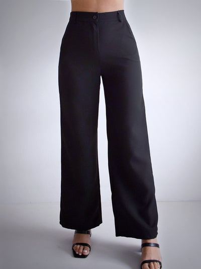 Wide leg trousers Black