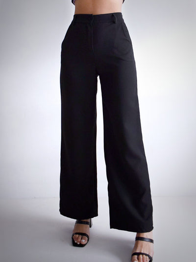 Wide leg trousers Black