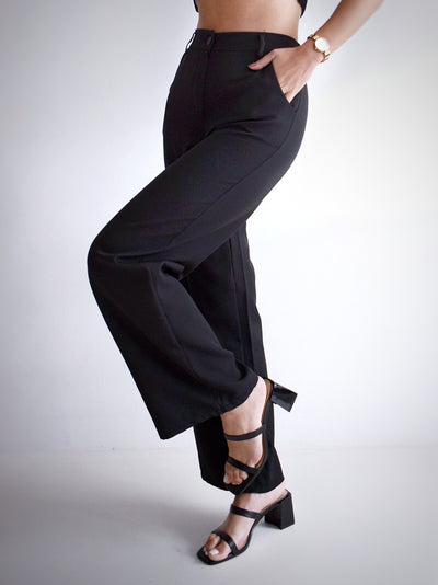 Wide leg trousers Black