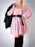 Tiered long sleeve dress Pink