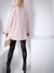 Sequin front knitted longline jumper or dress dusty pink