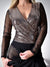 Ema Sequin mesh sleeve bodysuit