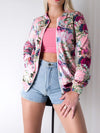 Velvet floral print jacket