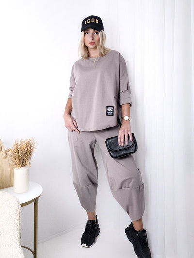2 pieces Trousers and Jumper Coffee
