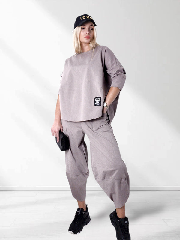 2 pieces Trousers and Jumper Coffee