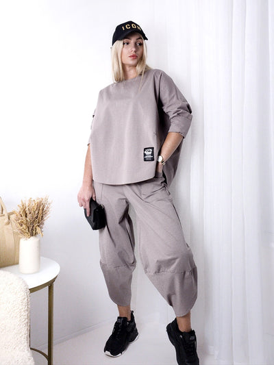 2 pieces Trousers and Jumper Coffee