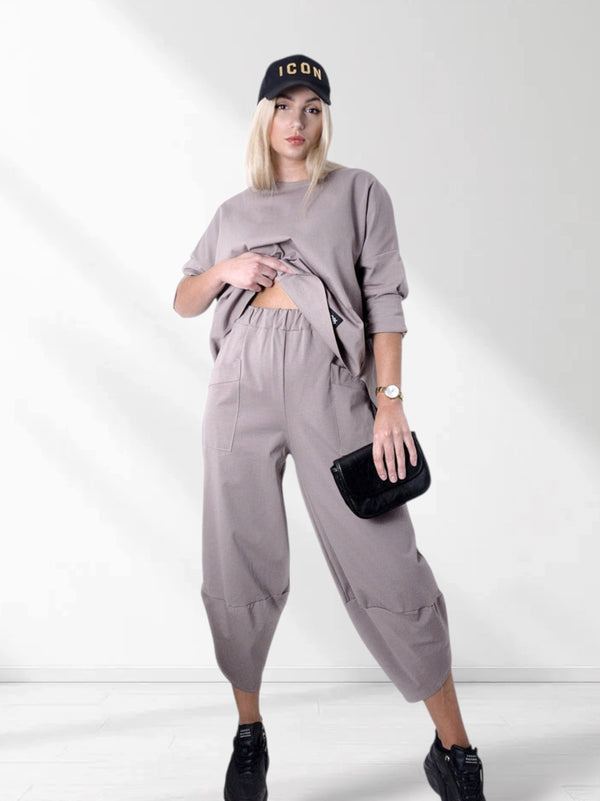 2 pieces Trousers and Jumper Coffee