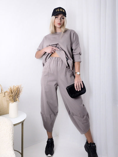 2 pieces Trousers and Jumper Coffee