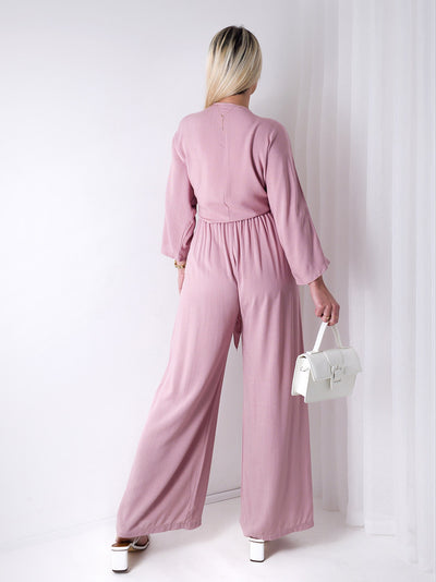 Co.Ord Trousers and Top set Dusty pink