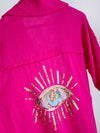 Fuchsia oversize Sequin Eye Shirt