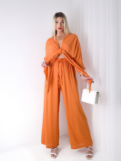 Co.Ord Trousers and Top set Dusty Orange