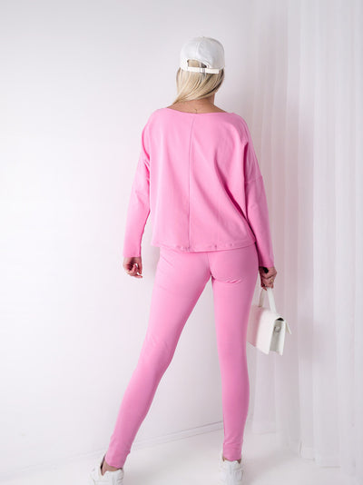 Fara Co.Ord Joggers and Jumper set Pink