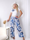 2 pieces Trousers and T-shirt Blue