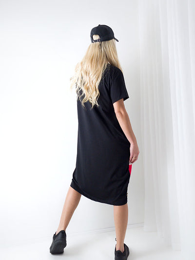 Black oversize t-shirt dress Leo