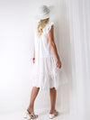 Broderie smock dress white