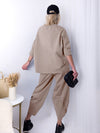 2 pieces Trousers and Jumper Dark Beige