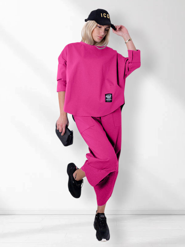 2 pieces Trousers and Jumper Fuchsia