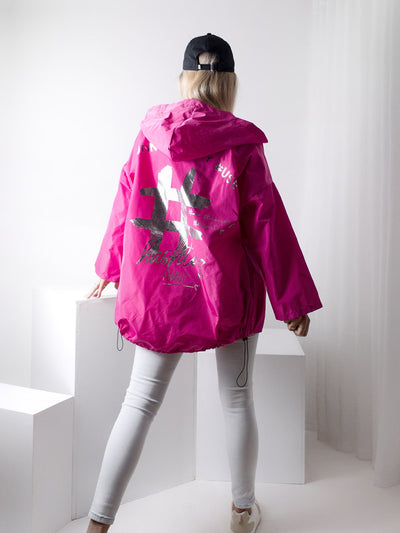 Arielle Fuchsia hooded oversize Jacket