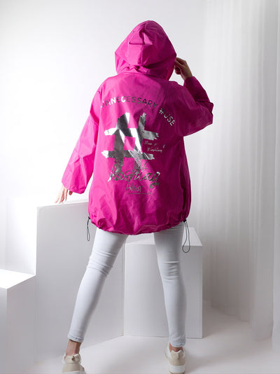 Arielle Fuchsia hooded oversize Jacket