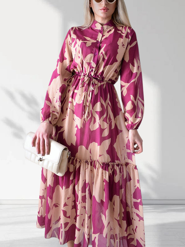 Mia Tie waist dress Magenta