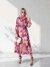 Mia Tie waist dress Magenta