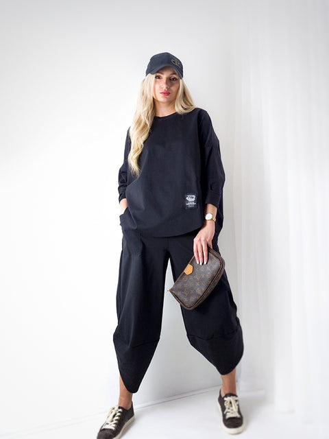 2 pieces Trousers and Jumper Black