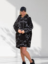 Letter print jumper dress Black