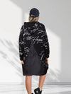 Letter print jumper dress Black