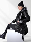 Fashion hooded puffer jacket Black