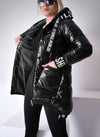 PRE-ORDER ( 06-11 )Fashion hooded puffer jacket Black
