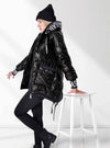 Fashion hooded puffer jacket Black