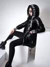 PRE-ORDER ( 06-11 )Fashion hooded puffer jacket Black