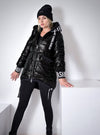 PRE-ORDER ( 06-11 )Fashion hooded puffer jacket Black