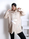 Oversize jumper Life Beige