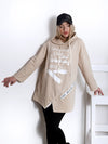 Oversize jumper Life Beige