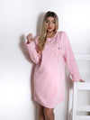 Diamond detail long sleeve dress Pink