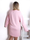 Diamond detail long sleeve dress Pink