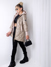 Jasmine hooded quilted coat Beige