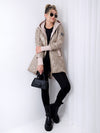 Jasmine hooded quilted coat Beige