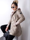 Jasmine hooded quilted coat Beige