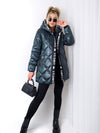 Caroline hooded puffer coat Green