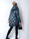 Caroline hooded puffer coat Green