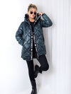 Caroline hooded puffer coat Green