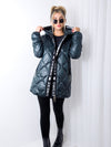 Caroline hooded puffer coat Green