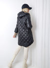 Jasmine hooded quilted coat Black