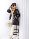 Jasmine hooded quilted coat Black